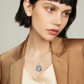 TOUPOP 25th Birthday Gifts for Women 925 Sterling Silver 25 Year Old Necklace Pendant 25th Tree of Life Crystal Jewelry Anniversary Mothers Day for Her Girlfriend