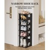 HAIXIN Adjustable 10 Tier Shoe Organizer - Narrow Plastic Vertical