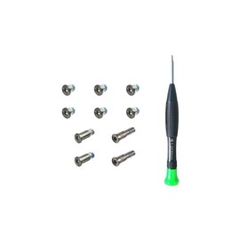 ChenGong - Silver Screws 10-Piece 1 Set Bottom Case Screws Pentalobe P5 + Screwdriver Replacement Compatible with 13" A1932 A2179 A2337 2018 2019 2020 (Silver)