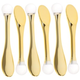 IMIKEYA 6 piezas Cucharas Masajeadoras Faciales Doradas de Inoxidable para Crema y Cuidado de Ojos Esptulas Coreanas para Saln Reducen Bolsas y...    