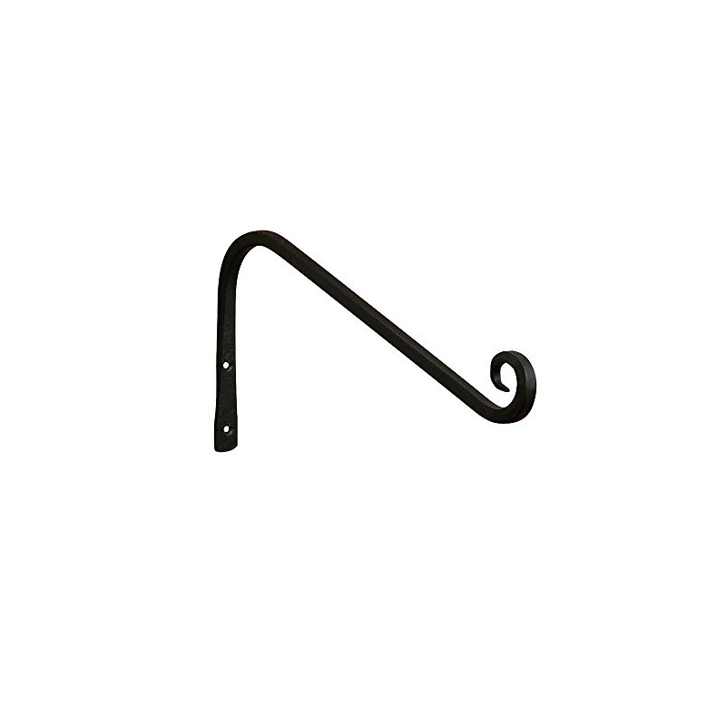 Achla Designs Angled Upcurled Wall Bracket Hook, 12-inch (TSH-08),Black