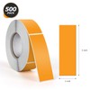 Orange Rectangle Stickers 3 x 1 Inch Color Coding Labels