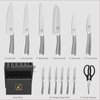 imarku Knife Block Set, Black Knife Set with Block, 14Pcs