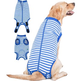 Sychien Dog Recovery Suit Post Surgery Shirt for Puppy,Small Female Male Wound Protective Suit,Blue XS