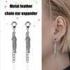 CAIRIAC Feather Ear Gauges Dangle Plugs Tunnel for Ears, 2g