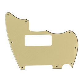 Custom For Warmoth MJT Telemaster Jazzcaster P90 Style Electric Guitar Pickguard (3 Ply Vintage Yellow)