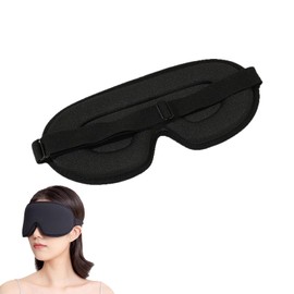 xolear Schlafmaske für Seitenschläfer, 3D-Augenhöhlen und Verstellbares Gummiband 100% Lichtblockierend Atmungsaktiv, Bequem Ergonomisch Augenmaske für Mann und Frau Nachtschlaf Reisen, Schwarz