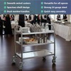 Commercial Stainless Steel Utility Cart 28" x 16" x 32"