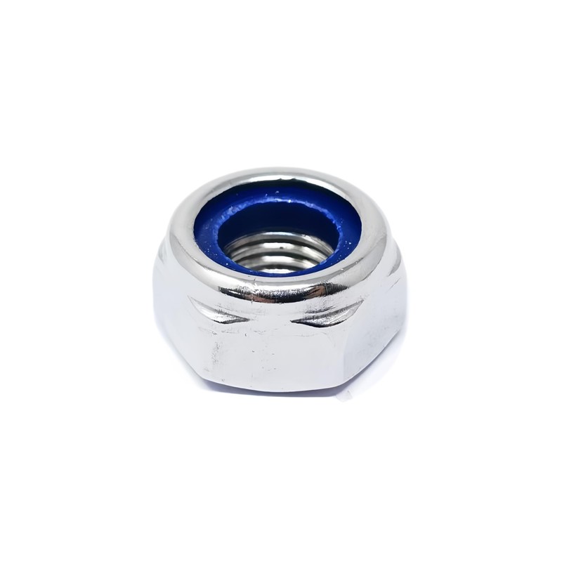 20Pcs M10 x 1mm Nylon Insert Hex Lock Nuts, 304