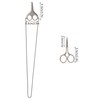 Sewing Scissors Vintage Chain Silver Bauhinia Stainless Steel Pointed Small