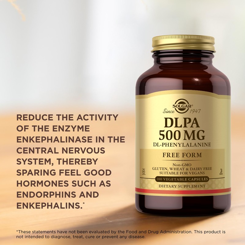 Solgar DLPA 500 mg - 100 Vegetable Capsules - Free
