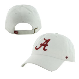 47 Alabama Crimson Tide White Clean Up Adjustable Strapback White Hat