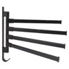 Black Swivel Towel Bar Punch Free Bathroom Towel Rack Wall