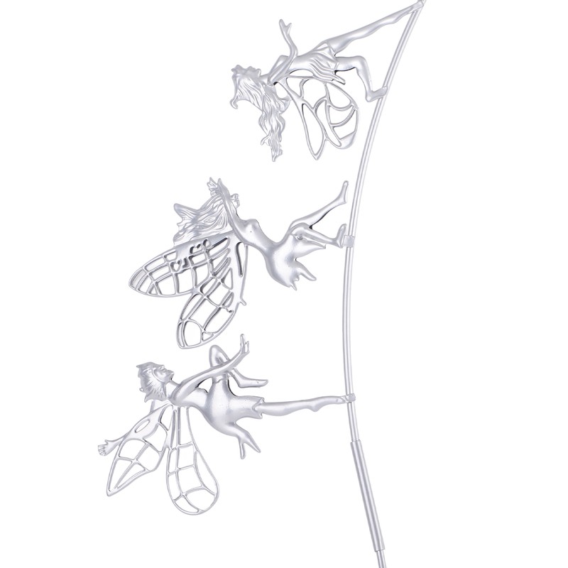 Walking Fairy Flower Statue Garden Fairy Flower Decorative Stake Patio