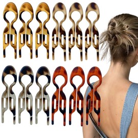 12PCS French Hair Pins, French U Shaped Twist Hair Pin Elegant Hair Pins for Buns Hair Styling Accessories Hair Bun Pins For Women And Girls