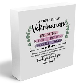 Veterinarian Gifts Wooden Box Sign Wall Decor Wooden Plaque Sign Vet Tech Gifts Thank You Gifts Veterinary Gifts Office Hospital Living Room Bedroom Home Decor Desk Shelf Table Decor Retirement Gifts