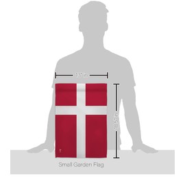 Denmark Garden Flag - Regional Nationality Nation International World Country Particular Area - House Decoration Banner Small Yard Gift Double-Sided Made in USA 13 X 18.5