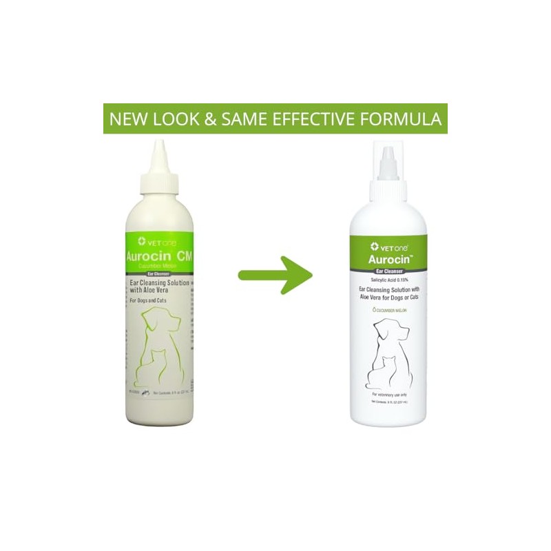 Vet One Aurocin cm Ear Cleanser (Cucumber Melon) with Aloe