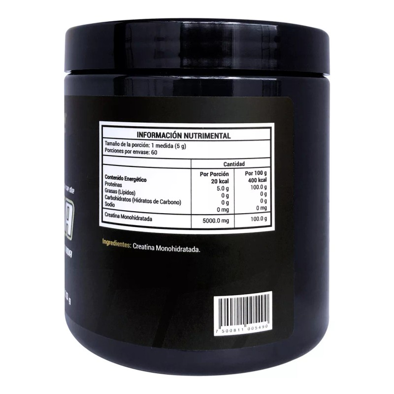 Padn Nutrition Creatina Monohidratada Polvo 300g Sabor Sin Sabor