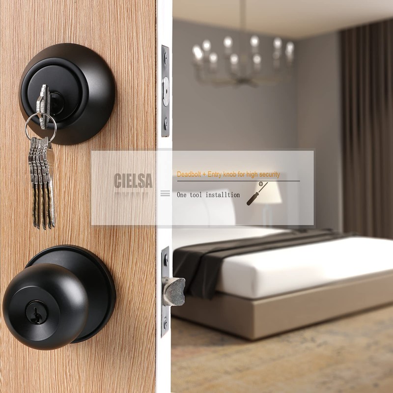 Front Door Lock Set Exterior Door Lock Set with Deadbolt,