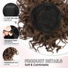 Lommel Messy Bun Hair Piece Short Curly Ponytail Extension Elastic