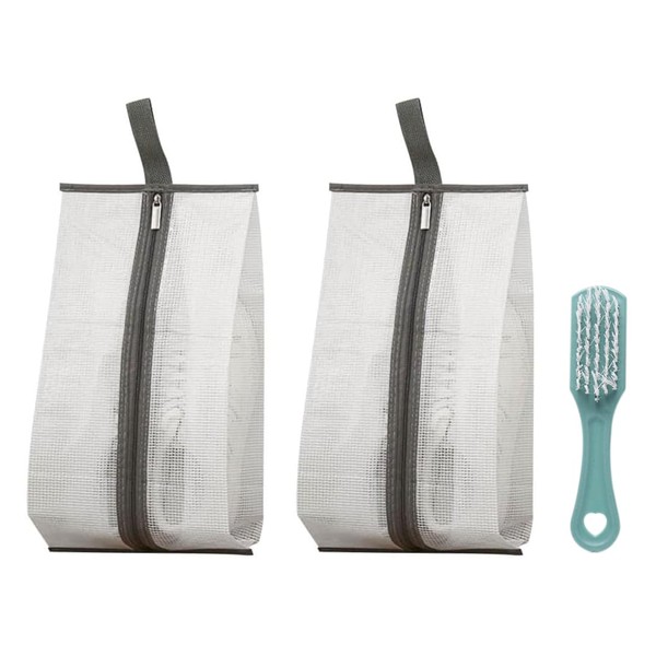 BHIPKOT 2 Pieces Travel Shoe Bag, Mesh Shoe Bag, Dustproof