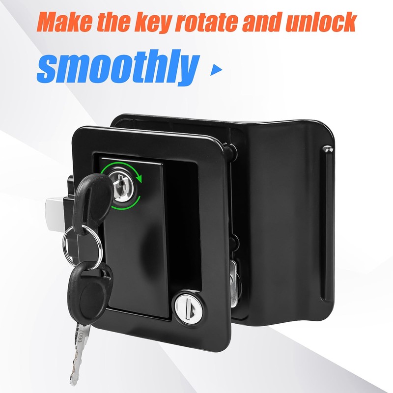 Siasky Black RV Door Lock Replacement, Upgraded RV Door Latch