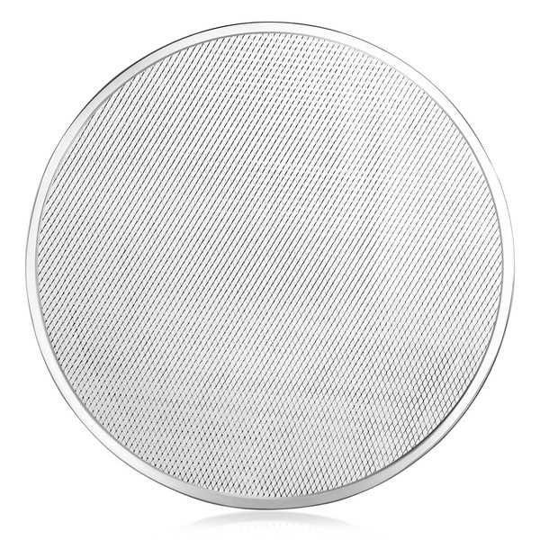 New Star Foodservice 50998 Seamless Aluminum Pizza Screen, Commercial Grade,