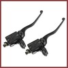 HEROFFIX 2pcs Front Black Motorcycle Brake Master Cylinder Pump Lever