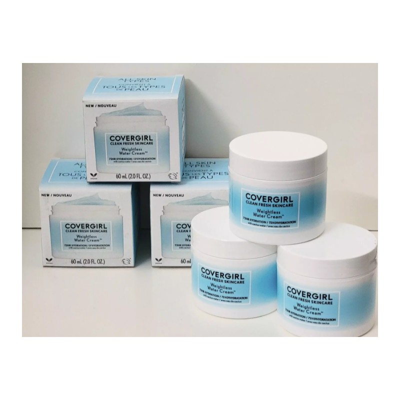 3 pk COVERGIRL Clean Fresh Skincare Weightless Water Cream 72HR