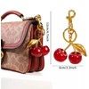 Qiansail Cherry Bag Charm Purse Charms, Cute Cherry Keychain Purse