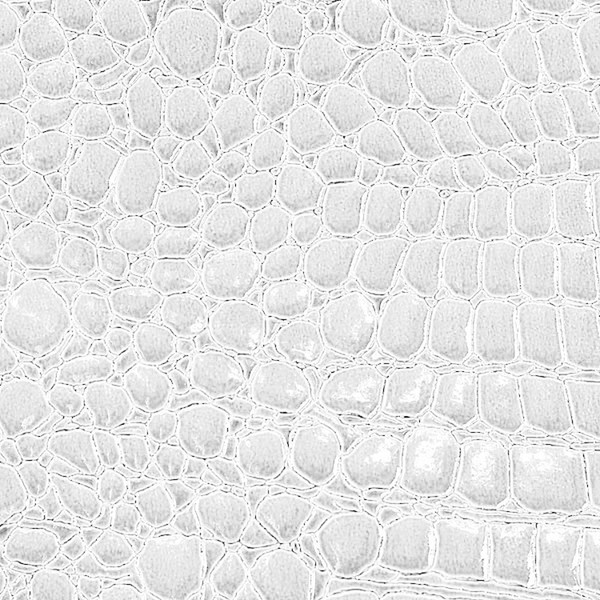 White Vinyl Crocodile, 55" Inches Wide – Sold By The