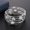 Beaded Pearl Bangle Wrap Bracelet - Fashion Bohemian Jewelry Multilayer