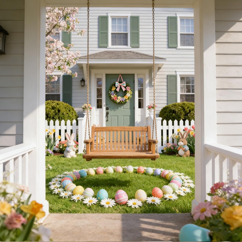 Hanwin Plastic Easter Eggs Fillable White for Decorations Tree, Outdoor,