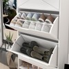 GLSCASA Shoe Cabinet with Shoe Cabinet with 3 Flip Drawers,