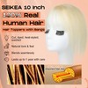 SEIKEA Hair Toppers for Women Real Human Hair, 10" Clip