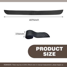 Diamall 1 PC Car Rear Bumper Protector, 41" x3.5" Anti-Scratch Abrasion Rubber Protection Strip for Trunk Door Entry Sill Guard, Self-Adhesive Trimmable Bumper Guards, Fits for Most Vehicles (Black)