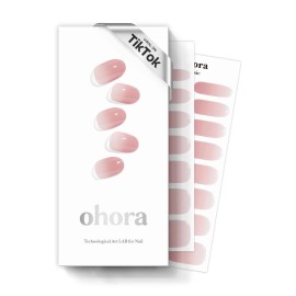 ohora Semi Cured Gel Nail Strips (N Milk Rose) - Pink, Ombre, 01. N Rose