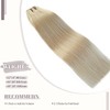 Ice White Weft Hair Extensions Human Hair Light Blonde Sew