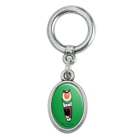 SpongeBob Plankon Face Shoe Sneaker Shoelace Oval Charm Jewelry