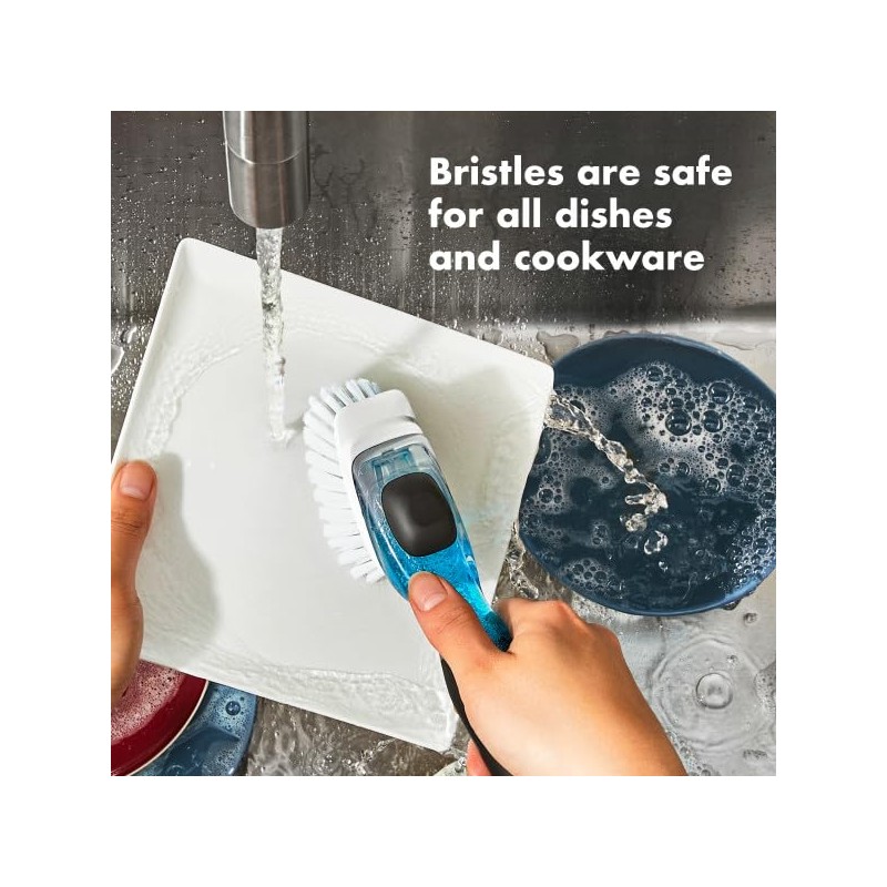 OXO Good Grips Soap Dispensing Dish Scrub Brush, Cleaning Brush