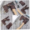 CAXUSD Leather Hatchet Cover for Camping Axes Outdoor Protective Sleeve