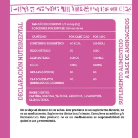 Óxido Nítrico  Clembuterol Protein Hathor 1kg Pre Entreno                                                                                             