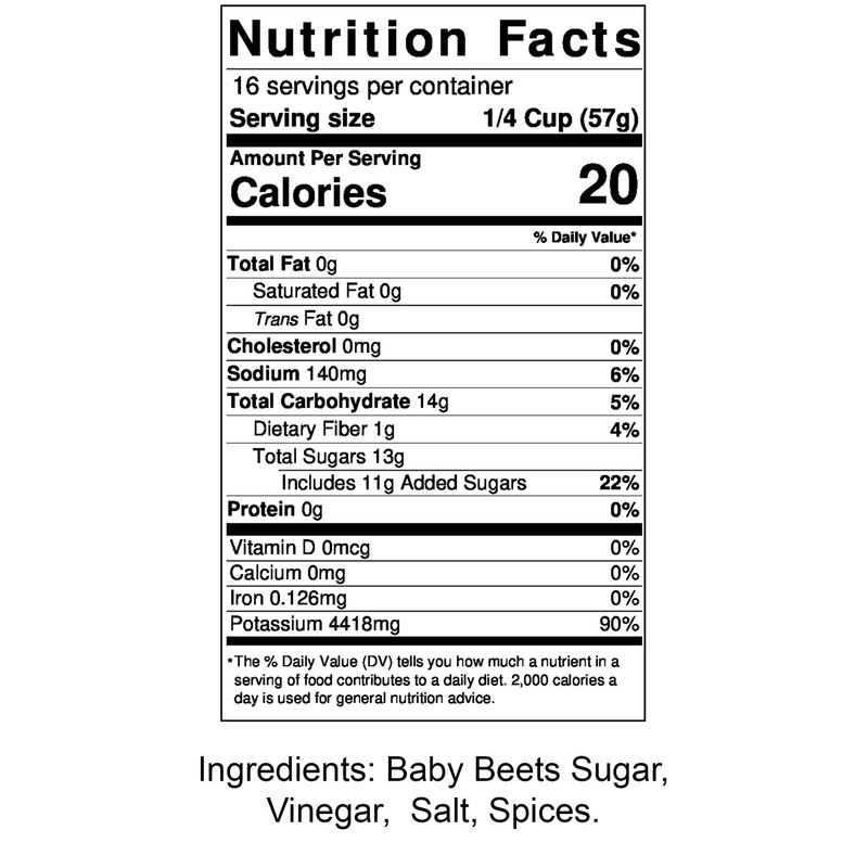 Amish Pickled Baby Beets - TWO - 32 Oz Jar