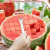 Watermelon Fork Slicer Cutter, Stainless Steel 2-in-1 Portable Watermelon Fork