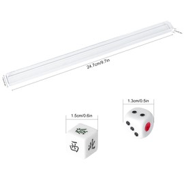 GUSTARIA 5 Pcs Mini Mahjong Racks, Majong Tile Game Racks Stand Tray with 1 Indicator and 3 Dice for 18mm-24mm(0.7-0.95 inches) Mini Tiles Holder,Mahjong Accessories