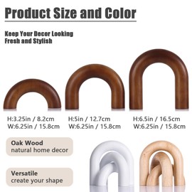 XMGZQ Neutral Home Decor Aesthetic,Living Room Decor and Accessories,Japanese Entryway Decor Objects,Bookshelf Decor,Decorative Books for Home Decor Accents,Coffee Table Decor Items,Brown Wood Arch