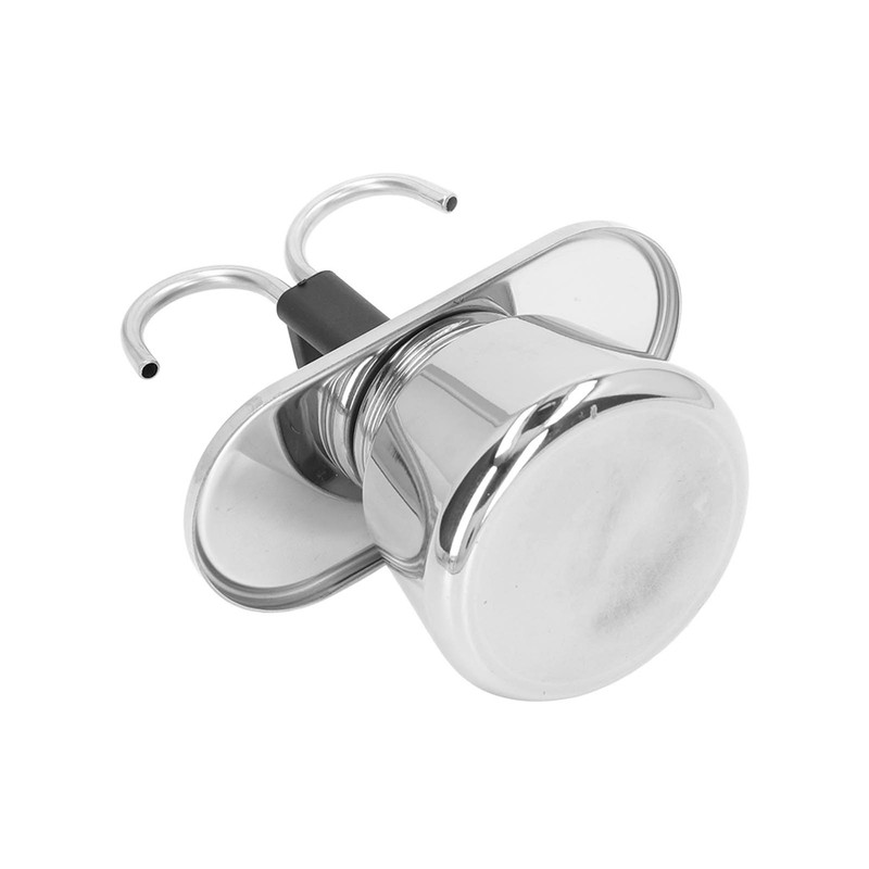 Moka Pot 100ml Dual Pipe Stainless Steel Durable Food Grade