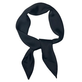 WESTEND CHOICE Square Satin silk Scarves Plain Neck Scarf 50s Retro Women Scarf Lightweight Silky Bandana Wrap women's scarves 70 x 70 cm (Black)
