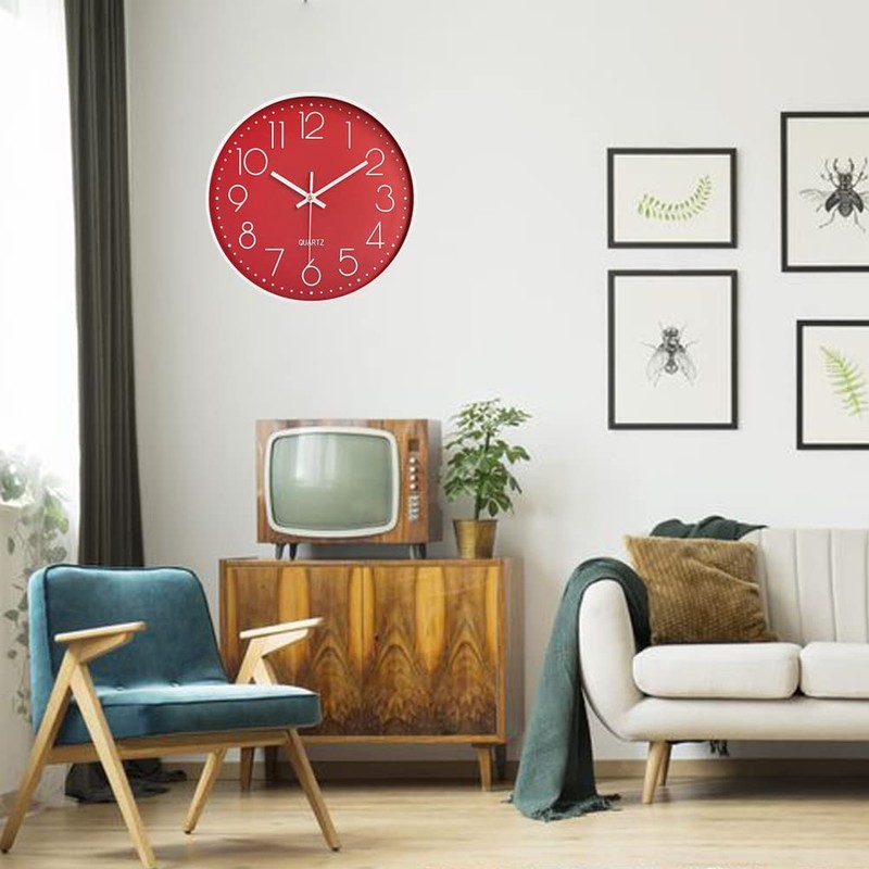 Taodyans Modern Wall Clock 30 cm Without Ticking Noises Kitchen